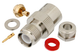 RP TNC Female Connector Clamp/Solder Attachment For PE-SR405AL, PE-SR405FL, RG405