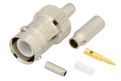 RP BNC Female Connector Crimp/Solder Attachment For RG174, RG316, RG188