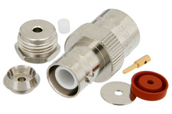 RP BNC Female Connector Clamp/Solder Attachment For RG178, RG196