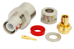 RP BNC Female Connector Clamp/Solder Attachment For PE-SR402AL, PE-SR402FL, RG402
