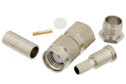 RP SMA Male Connector Crimp/Solder Attachment for PE-B150, RG180, RG195