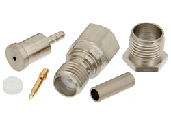 RP SMA Female Connector Crimp/Solder Attachment For RG178, RG196