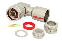 N Male Right Angle Connector Clamp/Solder Attachment For PE-B400, PE-B405, PE-C400