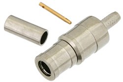 75 Ohm Mini SMB Plug Connector Crimp/Solder Attachment for RG179, RG187