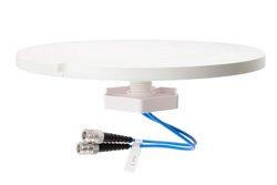 617-960 MHz + 1350-2700 MHz + 3300-3800 MHz + 4900-6000 MHz Low PIM Rated HH-pol MIMO Omni Antenna, Low Profile, 2 x Type N Female Connector