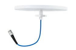 698-960 MHz + 1350-2700 MHz + 3300-4200 MHz Low PIM Rated H-pol Ceiling Omni Antenna, 2.2-5 dBi, Low Profile, Type N Female Connector