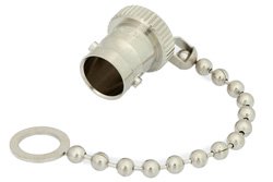 BNC Female Non-Shorting Dust Cap with 3.1 Inch Chain