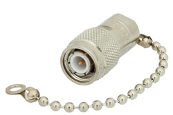 75 Ohm 0.5 Watts Nickel Plated Brass TNC Male RF Load With Chain Up To 1,000 MHz