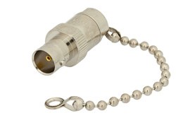 75 Ohm 0.5 Watts Nickel Plated Brass BNC Female RF Load With Chain Up To 1,000 MHz