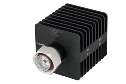 25 Watt RF Load Up to 7 GHz With 7/16 DIN Male Input Square Body Black Anodized Aluminum Heatsink