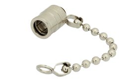 75 Ohm SMB Plug Non-Shorting Dust Cap With 2.5 Inch Chain