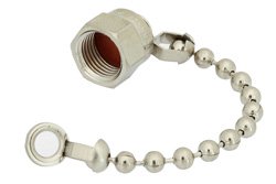 75 Ohm SMC Plug Non-Shorting Dust Cap With 2.5 Inch Chain