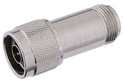 15 dB Fixed Attenuator, N Male to N Female Passivated Stainless Steel Body Rated to 2 Watts Up to 18 GHz