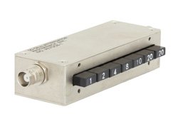 0 to 65 dB Push Button Step Attenuator, BNC Female to BNC Female with 1 dB Step Rated to 1 Watt Up to 750 MHz