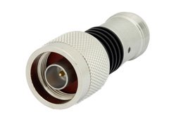 20 dB Fixed Attenuator, N Male to N Female Black Anodized Aluminum Heatsink Body Rated to 5 Watts Up to 18 GHz