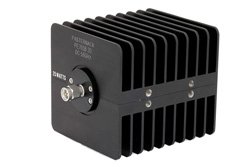 20 dB Fixed Attenuator, SMA Male to SMA Female Black Anodized Aluminum Heatsink Body Rated to 25 Watts Up to 18 GHz