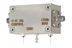 Voltage Variable PIN Diode Attenuator, 0 to 20 dB, 50 MHz to 2.2 GHz, Rated to 10 dBm, SMA, Solder Pin Control