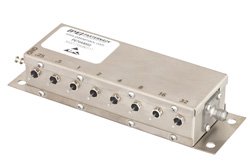 8 Bit继电器控制可编程衰减器，63.75 dB，DC~2 GHz，步进0.25 dB，+12V，SMA母头