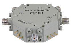 SMA SP4T PIN Diode Switch Operating From 12 GHz to 18 GHz Up To +27 dBm