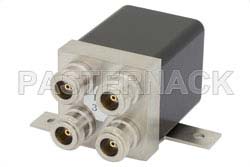 N型机电式射频转换开关，DC ~ 4 GHz，额定功率275瓦，20V至32V，带故障保护