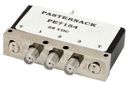 DPDT Electromechanical Relay Failsafe Switch, Terminated, DC to 18 GHz, up to 85W, 24V, Indicators, SMA