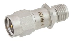 6 dB Fixed Attenuator, SMA Male to SMA Female Passivated Stainless Steel Body Rated to 2 Watts Up to 6 GHz