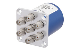 SP6T Electromechanical Relay Normally Open Switch, DC to 6 GHz, up to 80W, 28V, SMA