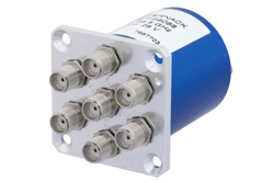 SP6T Electromechanical Relay Normally Open Switch, DC to 26.5 GHz, up to 250W, 28V TTL, SMA