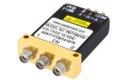 SPDT Electromechanical Relay Failsafe Switch, DC to 40 GHz, 10W, 12V Indicators, TTL, Diodes, 2.92mm