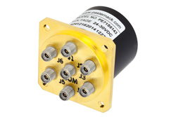 单刀六掷机电继电器常开开关，DC ~ 40 GHz，2.92mm，10瓦，28V