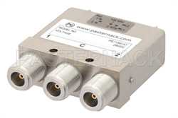 单刀双掷机电式继电器开关，DC ~ 12.4 GHz，N型，50瓦，28V，带指示器、闩锁和TTL