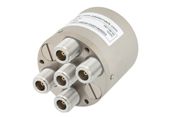 单刀四掷机电式继电器常开开关，DC ~ 10 GHz，N型，160瓦，12V