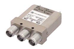 SPDT Electromechanical Relay Failsafe Switch, DC to 10 GHz, 50W, 28V Indicators, TTL, Diodes, TNC