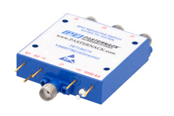 SP3T PIN Diode Switch Operating From 8 GHz to 12 GHz Up to 0.1 Watts (+20 dBm) and Field Replaceable SMA