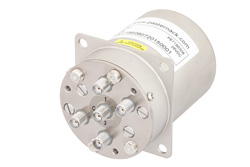 SP4T Electromechanical Relay Latching Switch, Terminated, DC to 22 GHz, 20W, 28V, Indicators, TTL, Self Cut Off, Diodes, SMA