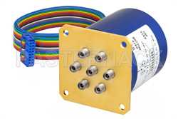 低插入损耗可重复继电器闩锁开关，单刀六掷，0.05 dB，端接，直流至40 GHz，5W，24V，指示器，自切断，2.92mm