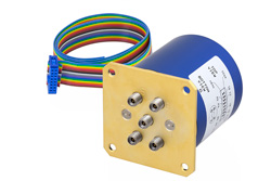 低插入损耗可重复继电器闩锁开关，单刀四掷，0.05 dB，端接，直流至40 GHz，5W，24V，指示器，自切断，2.92mm