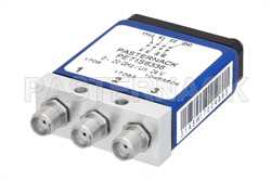 低插入损耗可重复继电器闩锁开关，单刀双掷，0.03 dB，直流至20 GHz，1W，24V，指示器，自切断，TTL，SMA