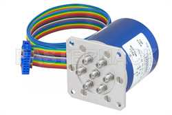 低插入损耗可重复继电器闩锁开关，单刀六掷，0.03 dB，端接，直流至20 GHz，70W，24V，指示器，自切断，TTL，SMA