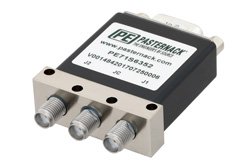 单刀双掷机电继电器闩锁开关，DC~18 GHz，高达 90W，12V，SMA