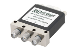 单刀双掷机电继电器闩锁开关，DC~18 GHz，高达 90W，12V，指示器，SMA