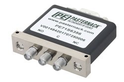 SPDT Electromechanical Relay Failsafe Switch, Terminated, DC to 26.5 GHz, up to 90W, 12V, SMA