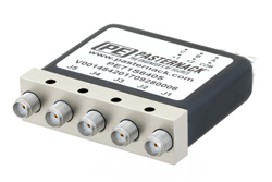 DP3T Electromechanical Relay Latching Switch, DC to 18 GHz, up to 90W, 28V, Indicators, SMA
