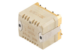 单刀双掷机电式继电器开关，闩锁，DC ~26.5 GHz，最高可达40W，24V，热切换，SMT，500万次生命周期