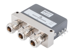 SPDT Latching Self Cut-Off DC to 12 GHz Electro-Mechanical Relay Switch, Up To 600W, 5M Lifecycles, Suppression Diodes, 12V, N