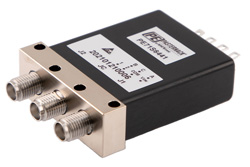 SPDT Electromechanical Relay Latching Switch, Self Cut-Off, DC to 26.5 GHz, 90W, 5M Lifecycles, 12V, Indicators, TTL, Supression Diodes, SMA
