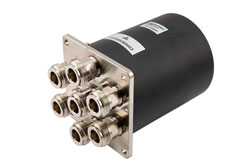 SP6T Electromechanical Relay Normally Open Switch, DC to 12.4 GHz, 160W, 28V, TTL, N