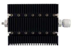 10 dB Fixed Attenuator, SMA Female To N Male Directional Black Anodized Aluminum Heatsink Body Rated To 100 Watts Up To 6 GHz