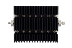 10 dB Fixed Attenuator, SMA Female To SMA Male Directional Black Anodized Aluminum Heatsink Body Rated To 100 Watts Up To 6 GHz