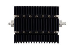 20 dB Fixed Attenuator, SMA Female To SMA Male Directional Black Anodized Aluminum Heatsink Body Rated To 100 Watts Up To 6 GHz